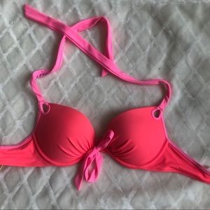 Victoria’s Secret hot coral & pink push-up top
